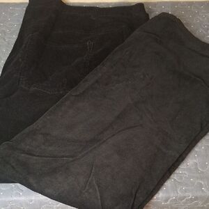 Woman Within Black velvety pants size 32 W tall